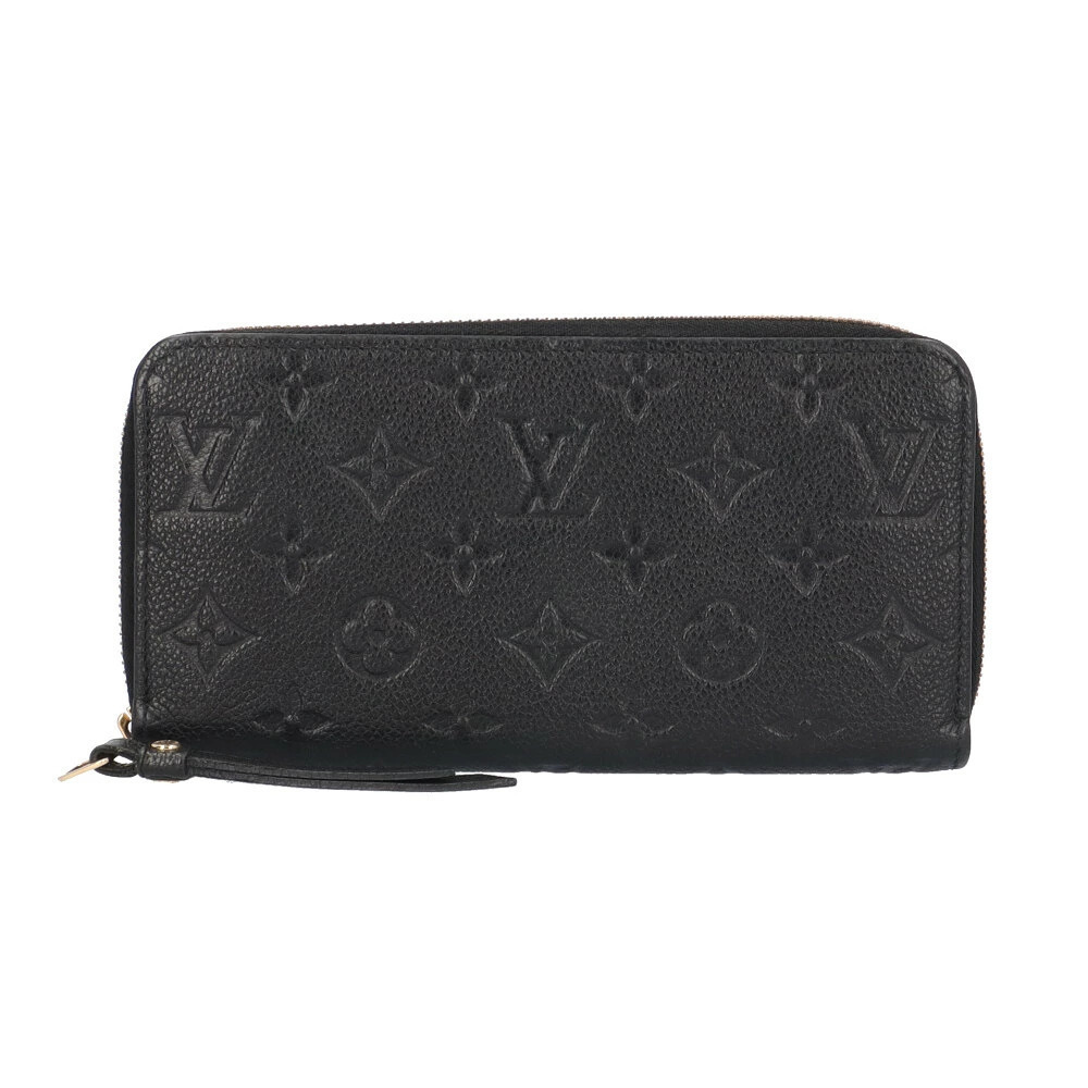 Louis Vuitton Zippy Wallet Monogram Empreinte Long Leather Black